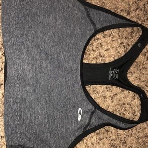 Champion Grey and black sports bra